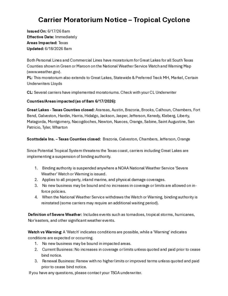 Carrier Moratorium Notice TSG 6.18.2026 8am
